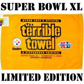 Steelers Terrible Towel Super Bowl XL Limited Edition