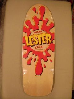 Sims Lester Kasai Splat Skateboard Deck Natural