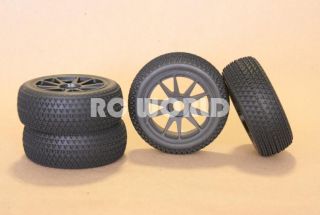 RC 1 8 Car Buggy Truck Tires Wheels Rims Package Nipple