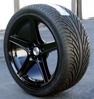 18x9 Black Saleen Style Mustang ® Wheels Tires Cooper 265 35ZR18 1994