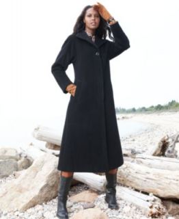 Anne Klein Coat, Wool Cashmere Blend Maxi