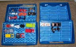 Matchbox Hot Wheels Car Cases with 14 Various Diecast Cars