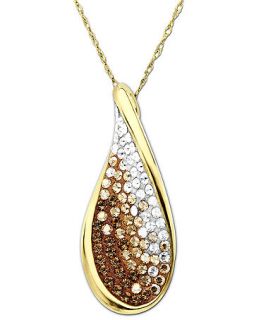 Kaleidoscope 18k Gold Over Sterling Silver Necklace, Gold Ombre