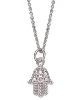 Brilliant Sterling Silver Necklace, Cubic Zirconia Anchor Pendant
