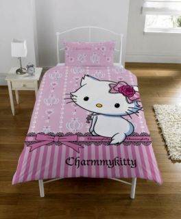 Charmmy Kitty Hello Kitty Panel Single Bed Duvet Quilt Cover Set Brand