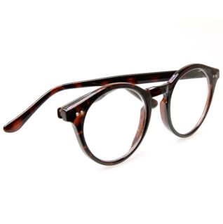 Vintage Inspired Spectacles Clear Lens UV400 Small Circle Round