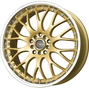 New 18x7 5 5x100 5x114 3 Drag Dr 19 Gold Wheels Rims