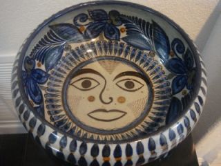 VINTAGE MEXICAN POTTERY LARGE BOWL COLLABORATION OF THE MASTERS JORGE