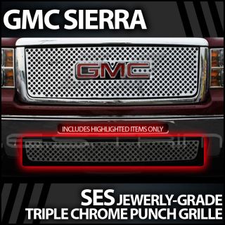 2007 2010 GMC Sierra Ses Chrome Punch Grille Bottom Only
