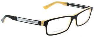 Emporio Armani ea 9767 O8O Black White Yellow Eyeglasses