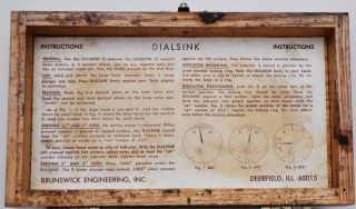 Brunswick Dialsink 127 Degree Dial Indicator Gauge