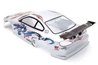 RC Car 1 10 Nissan Silvia Drift Dragon Body Shell with LED Light