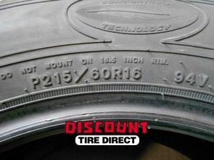 Used 215 60 16 Goodyear Assurance Comfortred Touring Tires 60R R16