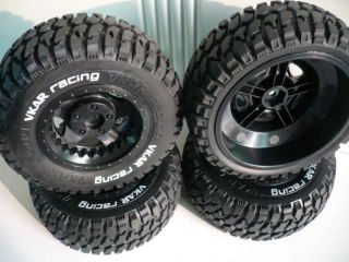 Pieces SCT Rims with Tires for All 1 10 Short Course Truck Fit Masc