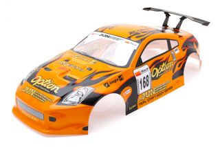 Radio Control RC Car 1 10 Nissan 350Z Body Shell Orange 190mm S004O