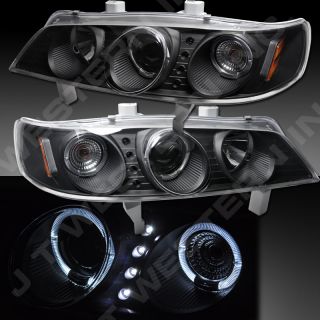 UP FOR AUCTION (PAIR) 1994 1997 HONDA ACCORD JDM BLACK HALO PROJECTOR