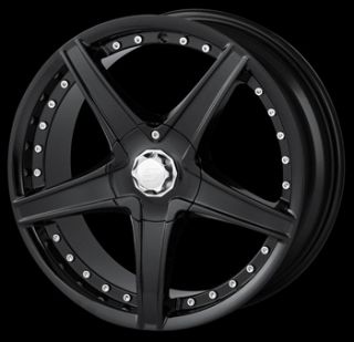 18x7 5 Black Wheel Sacchi S245 5x110 5x115 Rims