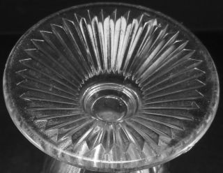 Vintage Jeannette Glass Clear Crystal Iris Herringbone Pattern Vase as