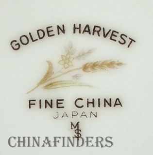 Fine China Japan China Golden Harvest Pattern Bread Butter Plate 6 3 8