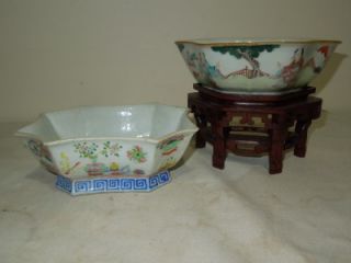 Two Chinese Famille Rose Trays Qing Period
