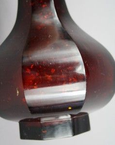 Super Quality Qing Dynasty Chinese Red Glass Vase Qian Long Mark