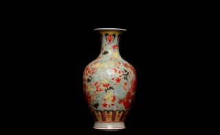 Antique Chinese Porcelain 18th C Qing Famille Rose Vase Dragon 319PA