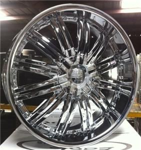 Wheels Rims Pkg 20 Triple Chrome 5x112 5x114 3 V725