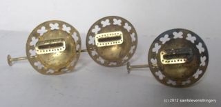 Lot 3 Antique Brass Oil Lantern Burners Fit 2 No 2 Collar