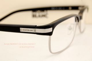 New Mont Blanc Eyeglasses Frames 309 001 Black Gunmetal for Men
