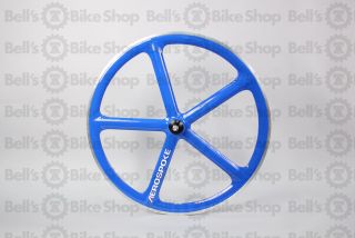 Aerospoke Track Front Wheel Blue Machined Bolt on 700c Fixed Gear