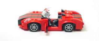 Lego Custom Red Sports Car w Black City Town 10211 8402 10182 10197