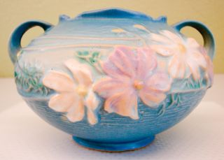 Description Roseville USA 375 4 Vintage Art Flower Pottery