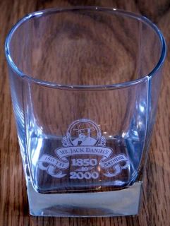 Jack Daniels ® Whisky Glass Etched 150th Birthday RARE