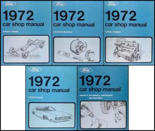 1972 Ranchero Gran Torino and Montego Shop Manual 72 Ford Mercury