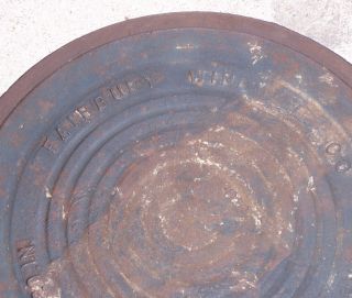 Antique Cast Iron Cistern Well Cover Fairbury Nebraska