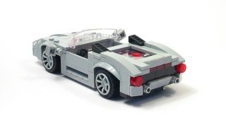 Lego Custom Light Gray Mid Engine Sports Car City Town Racers 10218