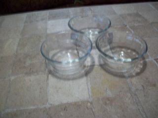 Clear 175 ml Pyrex Scalloped Glass Custard Bowls Dishes 463