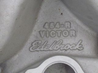Edelbrock 2907 454 R Victor Air Gap Manifold Dominator Big Block Chevy