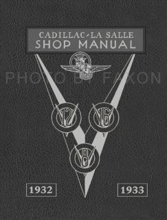 1932 1933 LaSalle and Cadillac Shop Manual V8 V12 V16 Repair Service
