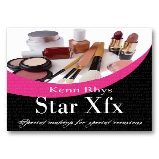 Star Xfx Cosmetics Makeup Special Occasions Business Card Template