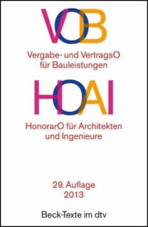 VERGABE  UND VERTRAGSORDNUNG VOB HOAI 28. Auflage 2010