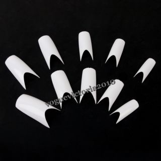 100× French Tips Künstliche Fingernägel falsche Nageltips weiß