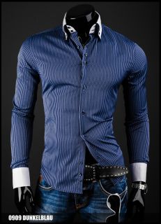 Herrenhemd Langarm Slim Fit Figurbetont CLUB & PARTY Style nur von