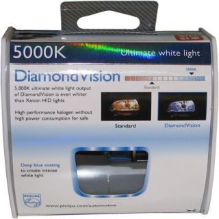 Philips Diamond Vision H7 5000K Halogen Globes Headlight Bulbs (pair