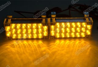 Neu 44LED Bernstein Car Truck Emergency Flashing Strobe Light Licht