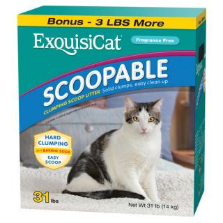 ExquisiCat Fragrance Free Scoopable Cat Litter with Baking Soda   Sale   Cat