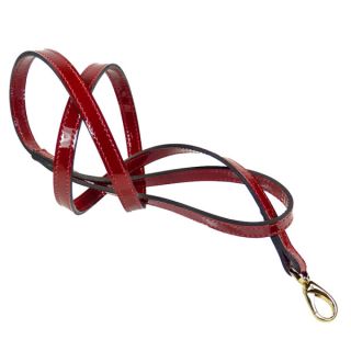 Hartman & Rose Leather Dog Leash   3/4 Red