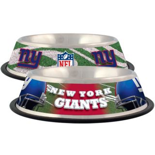 New York Giants Stainless Steel Pet Bowl   Team Shop   Dog