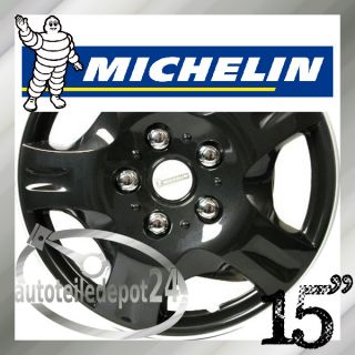 15 Michelin Paris Radkappen Radblenden Radzierblenden schwarz black