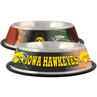Iowa Hawkeyes Stainless Steel Pet Bowl   Team Shop   Dog